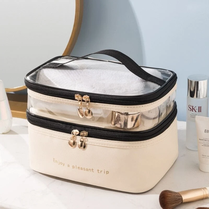 Vanity Voyage Spacieux Femme | Compartiments Transparents Pratiques