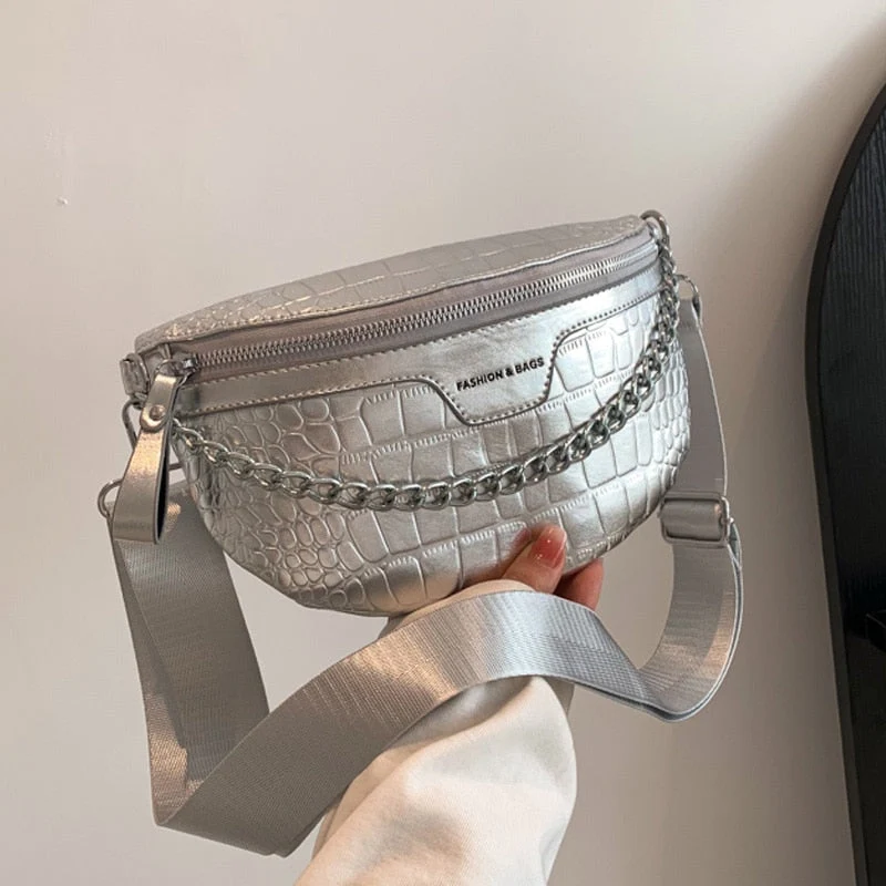 Sac Banane Argenté