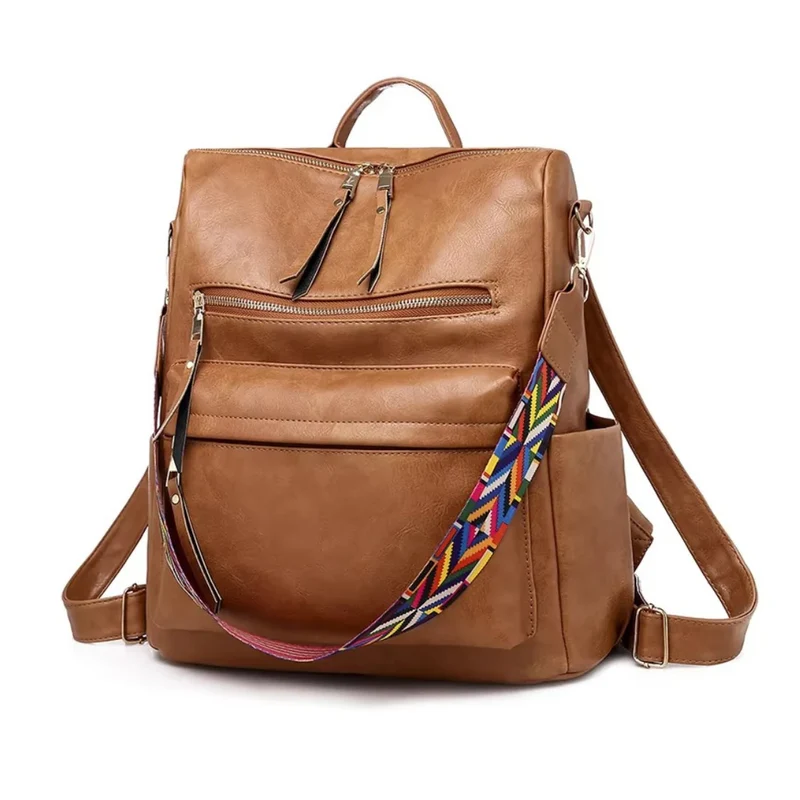 Sac à dos vintage femme lustré - Bérénice