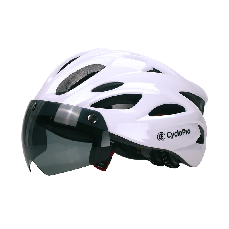 Casque vélo avec visière Blanc Pur - Adventure