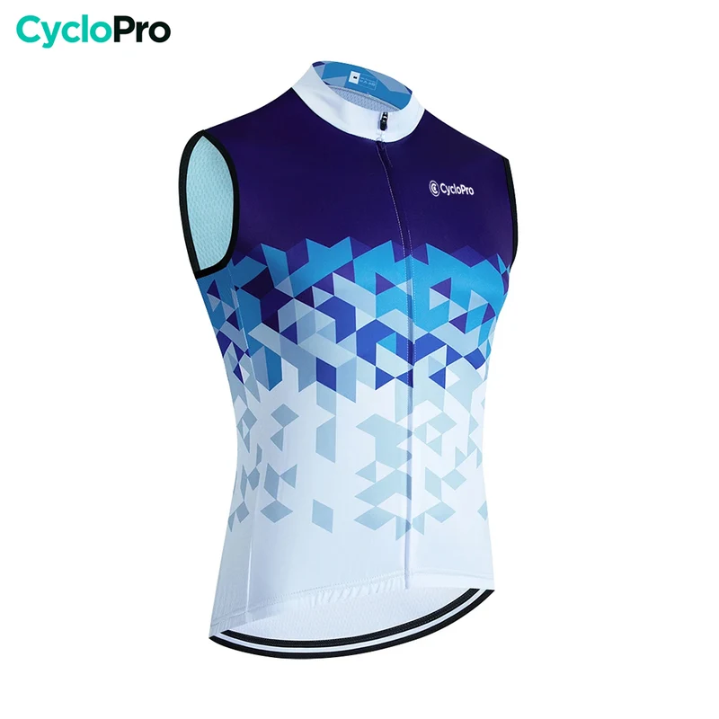 Maillot Cyclisme sans manches Bleu - Eski - DESTOCKAGE
