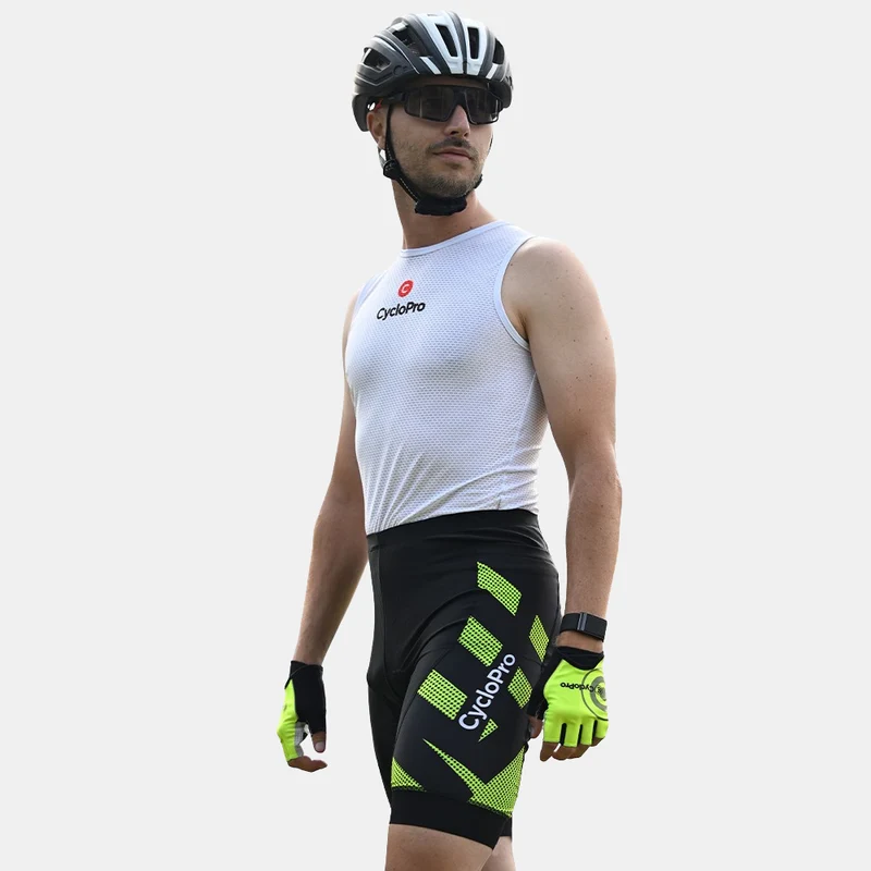 Cuissard Cycliste 3 Poches vert clair - Practical+