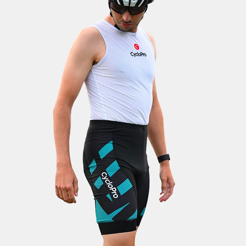 Cuissard Cycliste 3 Poches turquoise - Practical+