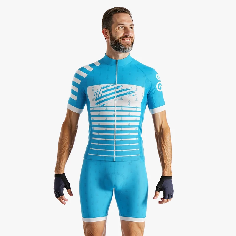 Tenue De Cyclisme Bleue Ciel - Bretagne