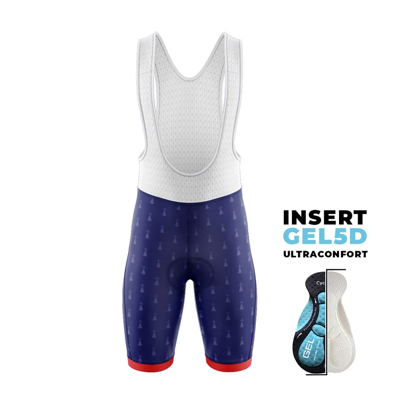 Cuissard De Cyclisme Rouge et Bleu - Bretagne