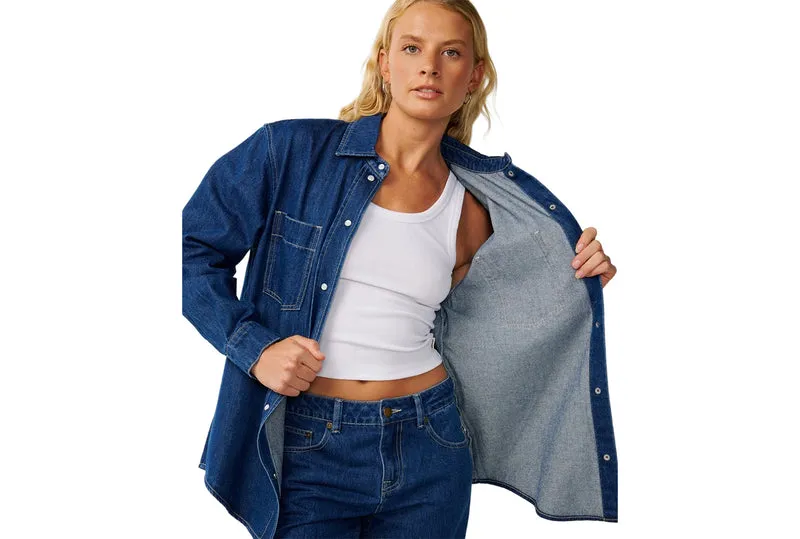 CHEMISE À MANCHES LONGUES EN JEAN CRUISIN