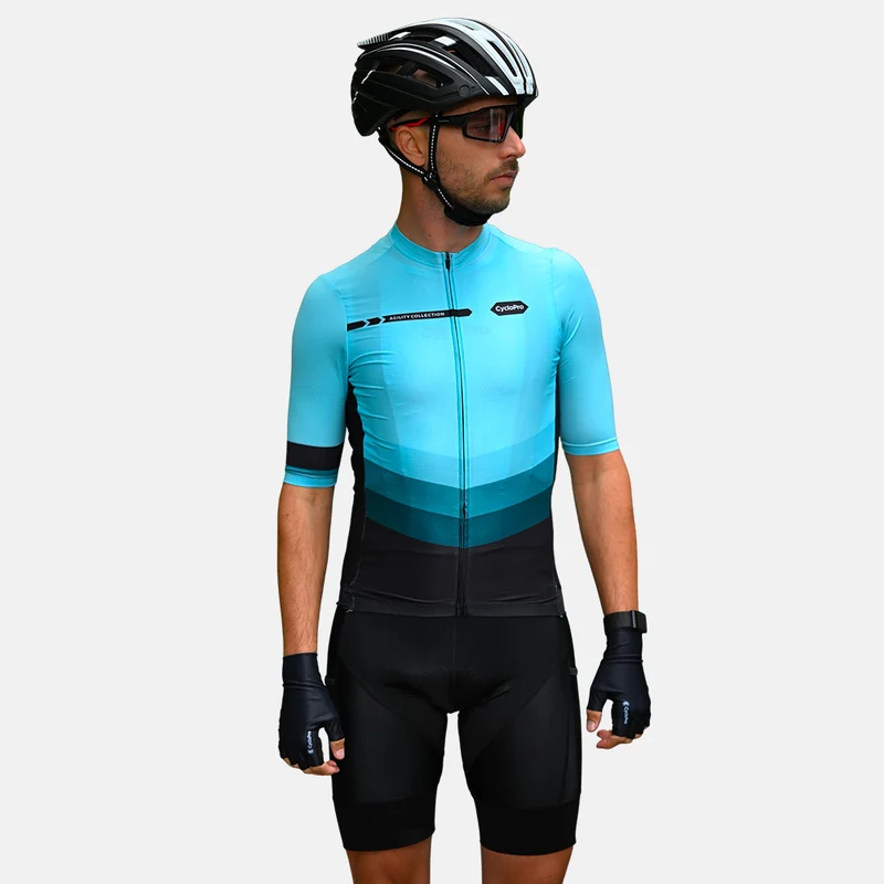 Tenue de cycliste bleu route et VTT - Agility