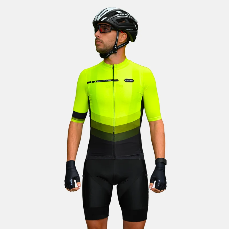 Tenue de cycliste jaune route et VTT - Agility