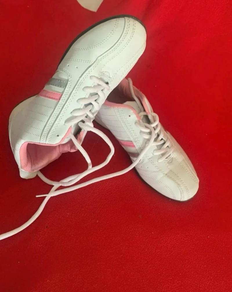 baskets femme rose et argenté