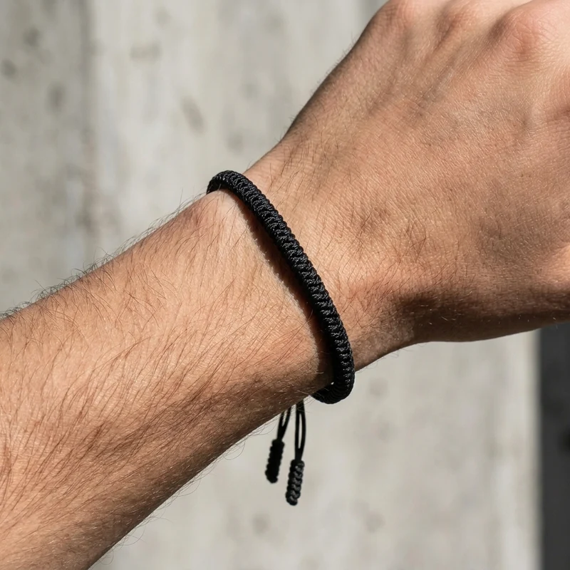 Bracelet Homme Cordelette et Ficelle Tressée Main