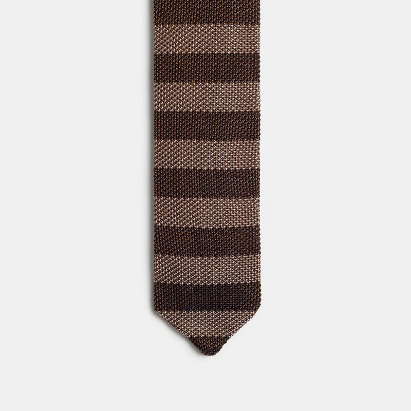 Formal Tie in Brown Candy Stripe