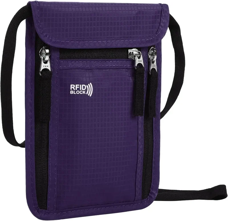 Pochette porte-passeport RFID pochette de voyage de cou