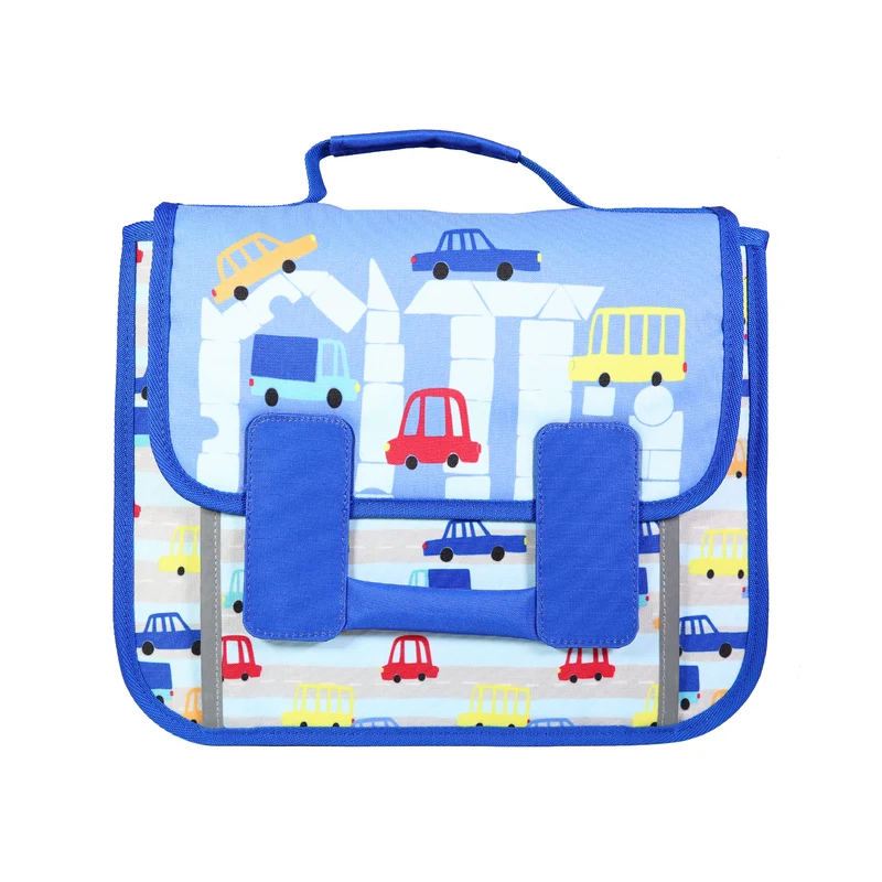 Cartable 33 cm 1 compartiment En route Bleu