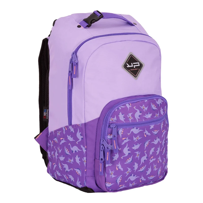 Sac à dos 1 compartiment recyclé Dino Violet