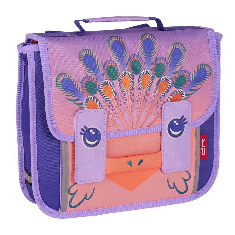 Cartable 32 cm recyclé Paon