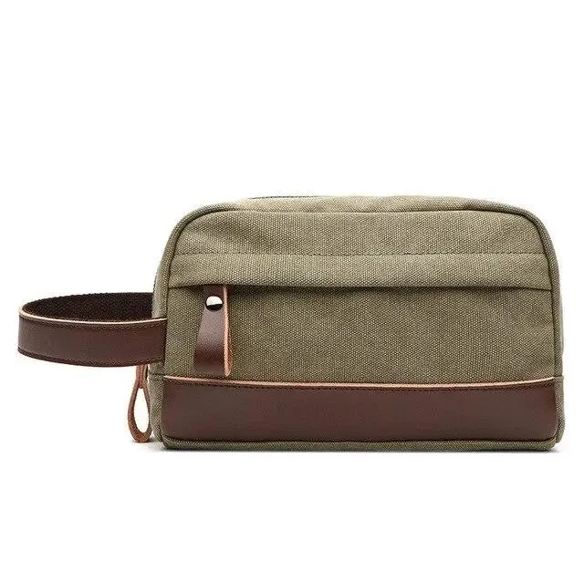 Trousse de Toilette Voyage Vintage | Canvas Résistant et Spacieux