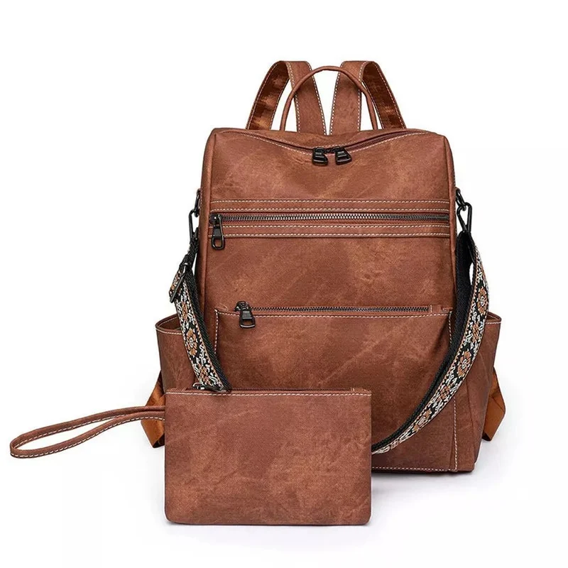 Grand sac à dos femme vintage patiné - Garance