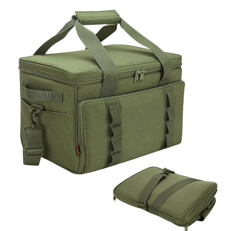 Sac isotherme vert pliable pour camping