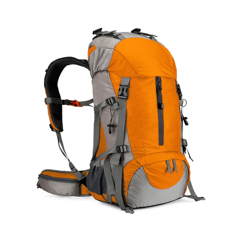 Sac À Dos de Randonnée 50L Orange Multi Compartiments