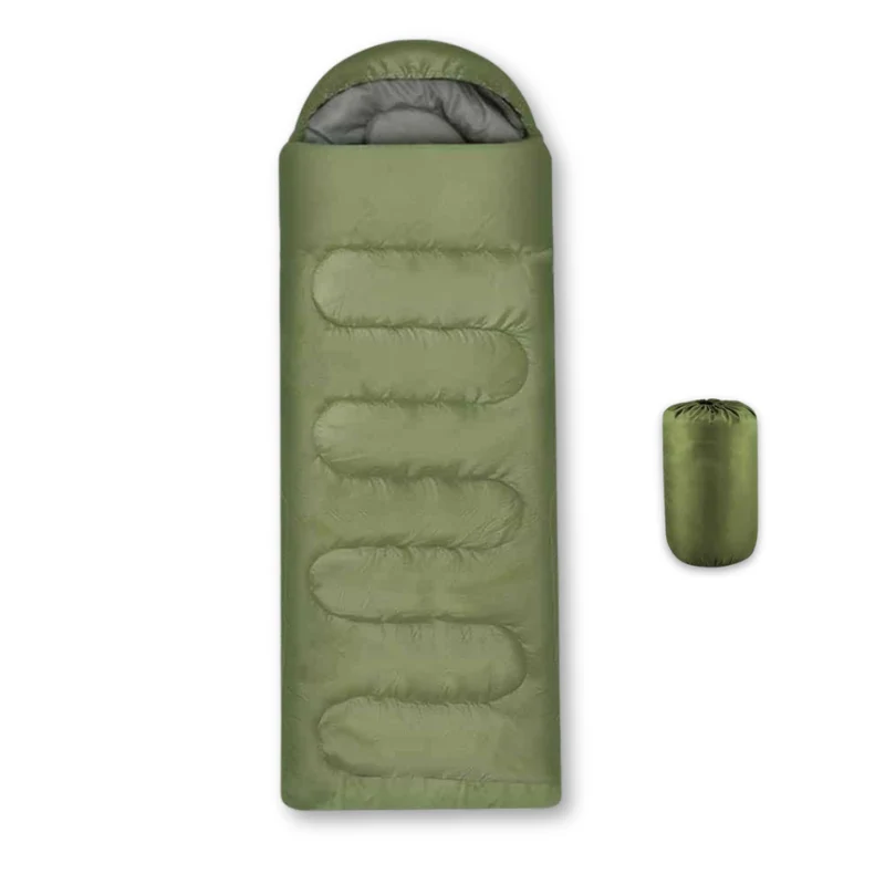 Sac De Couchage Momie Vert - Léger Et Compact Avec Housse De Transport