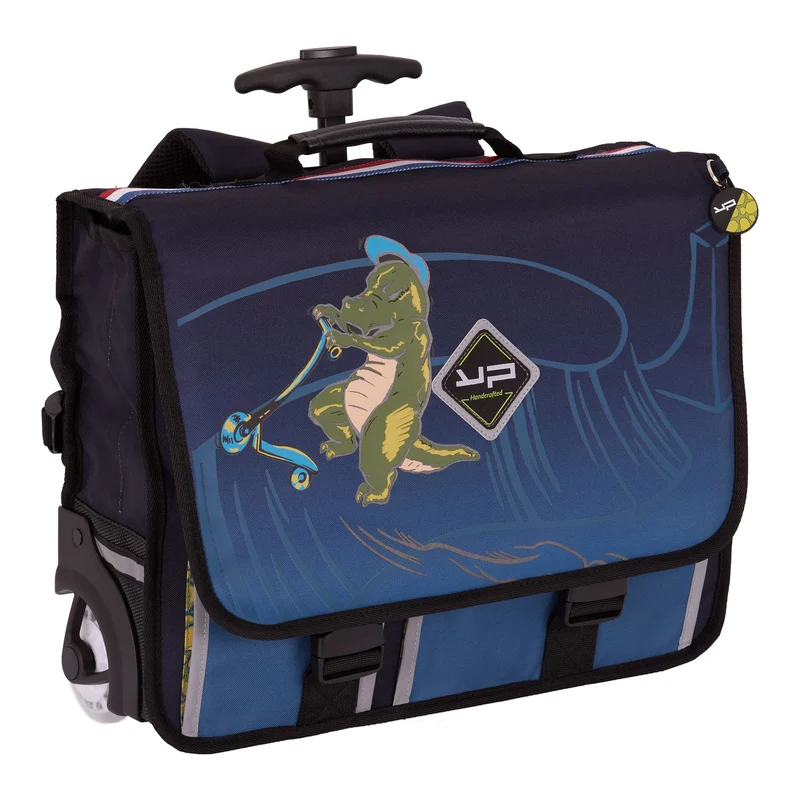 Cartable 41 cm roulettes recyclé Dino trottinette