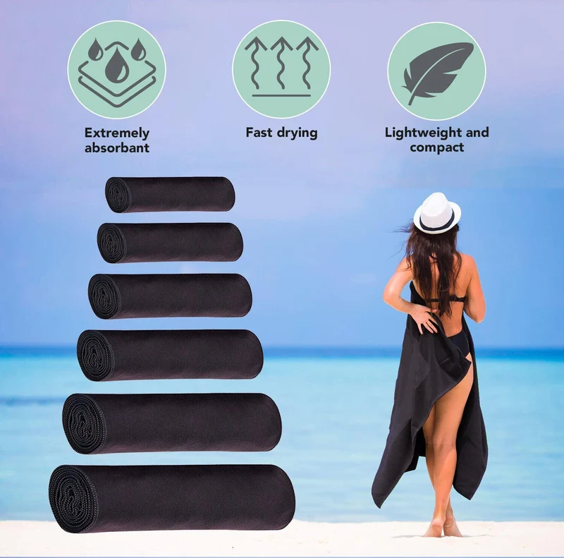 Serviette Microfibre Séchage Rapide | Compacte et Légère pour Sport