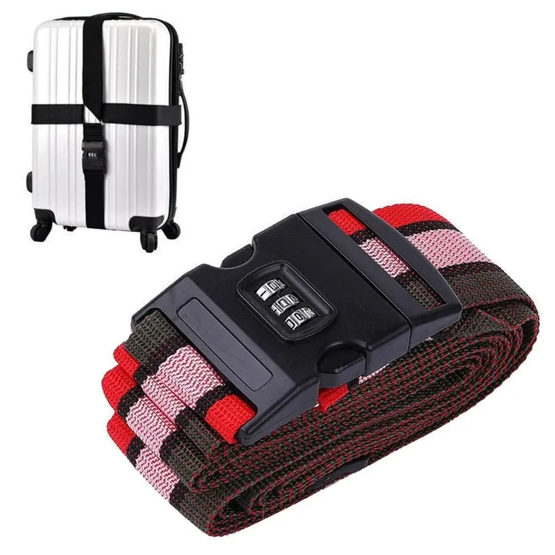 Sangle Valise Code Tricolore | Sécurité Bagages Ajustable