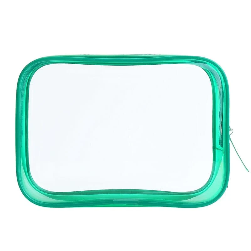 Trousse de Toilette Transparente Voyage | Fermeture Éclair Colorée