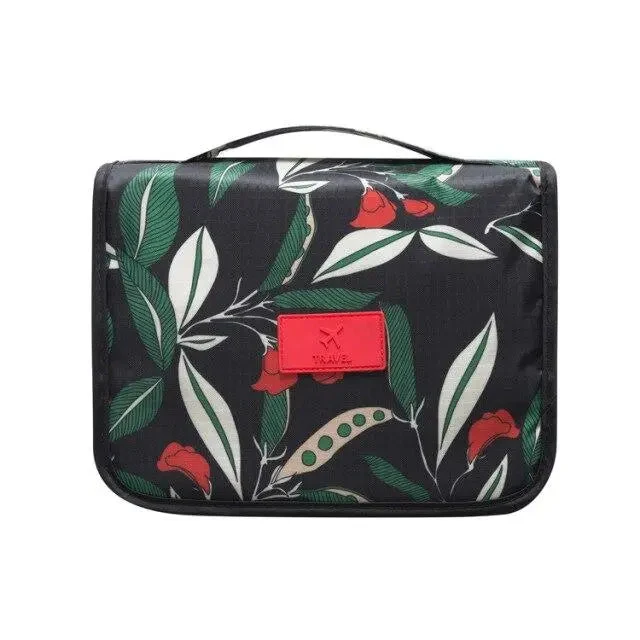 Trousse de Toilette Suspendue | Motif Floral Waterproof