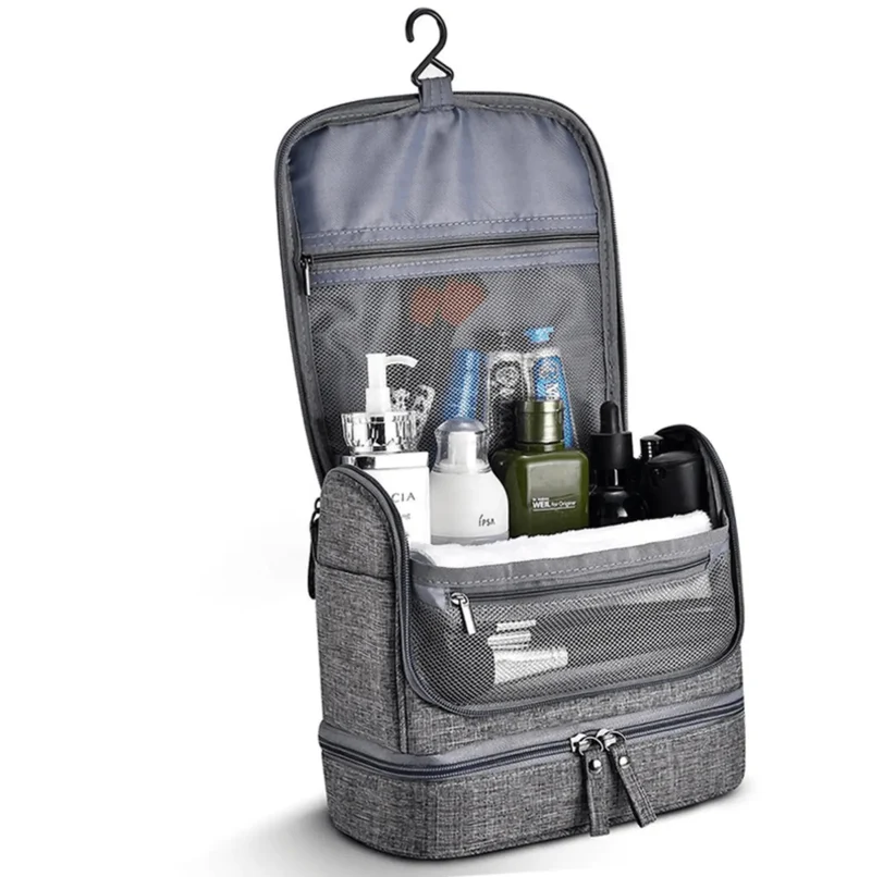 Trousse de Toilette Suspendue | Compartiments Imperméables Pratiques