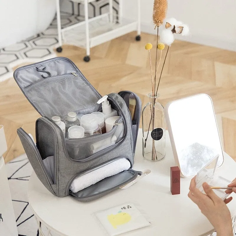 Trousse de Toilette Suspendue Voyage | Compartiments Étanches Grands