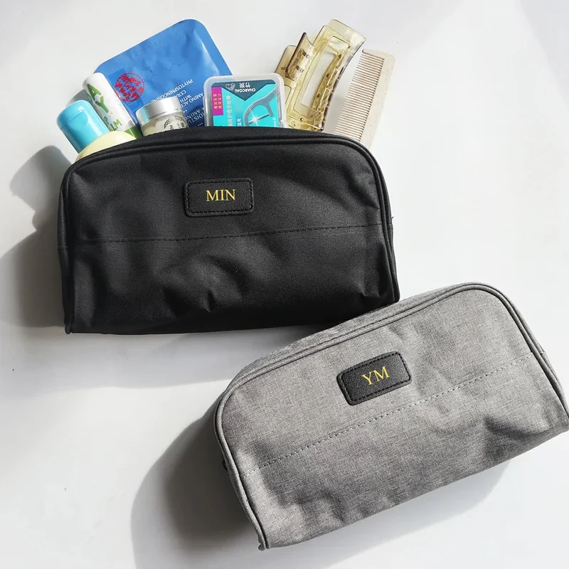Trousse de Toilette Personnalisée | Initiales et Zip Nylon