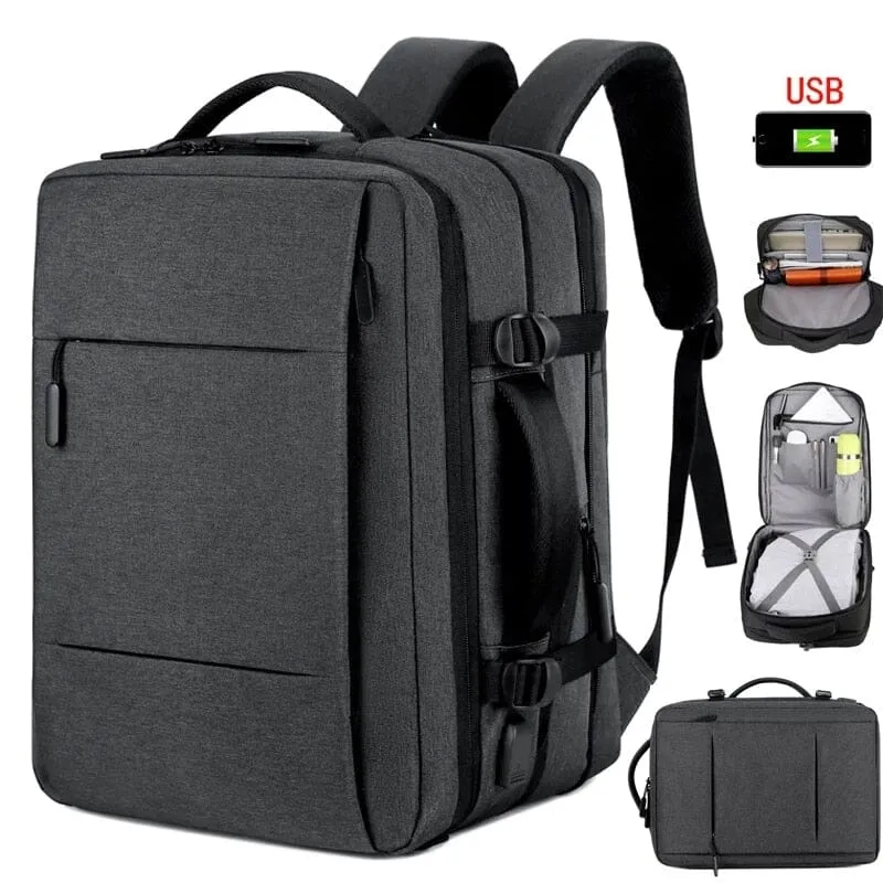 Sac à Dos Cabine Avion | Extensible avec Port Usb