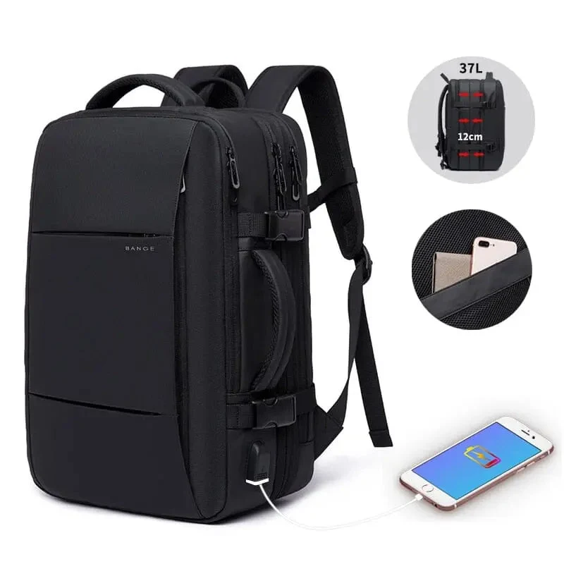Sac à Dos Cabine Avion Extensible | Port Usb et Multiples Compartiments