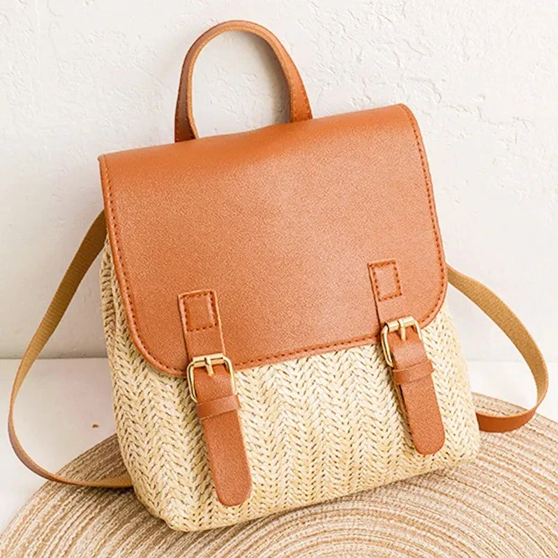 Sac à Dos Bohème Femme | Paille Tissée Estivale