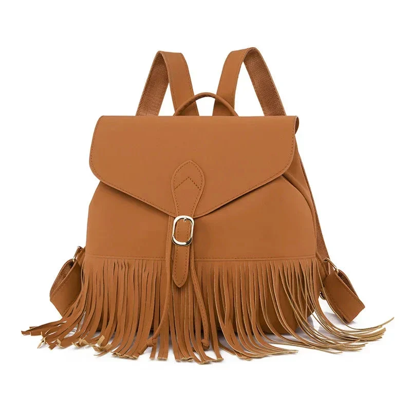 Sac à Dos Bohème Chic | Franges et Fermoir Magnétique