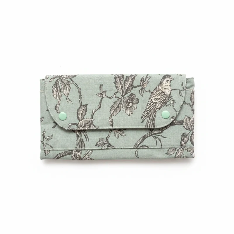 Pochette toile de jouy motifs oiseaux