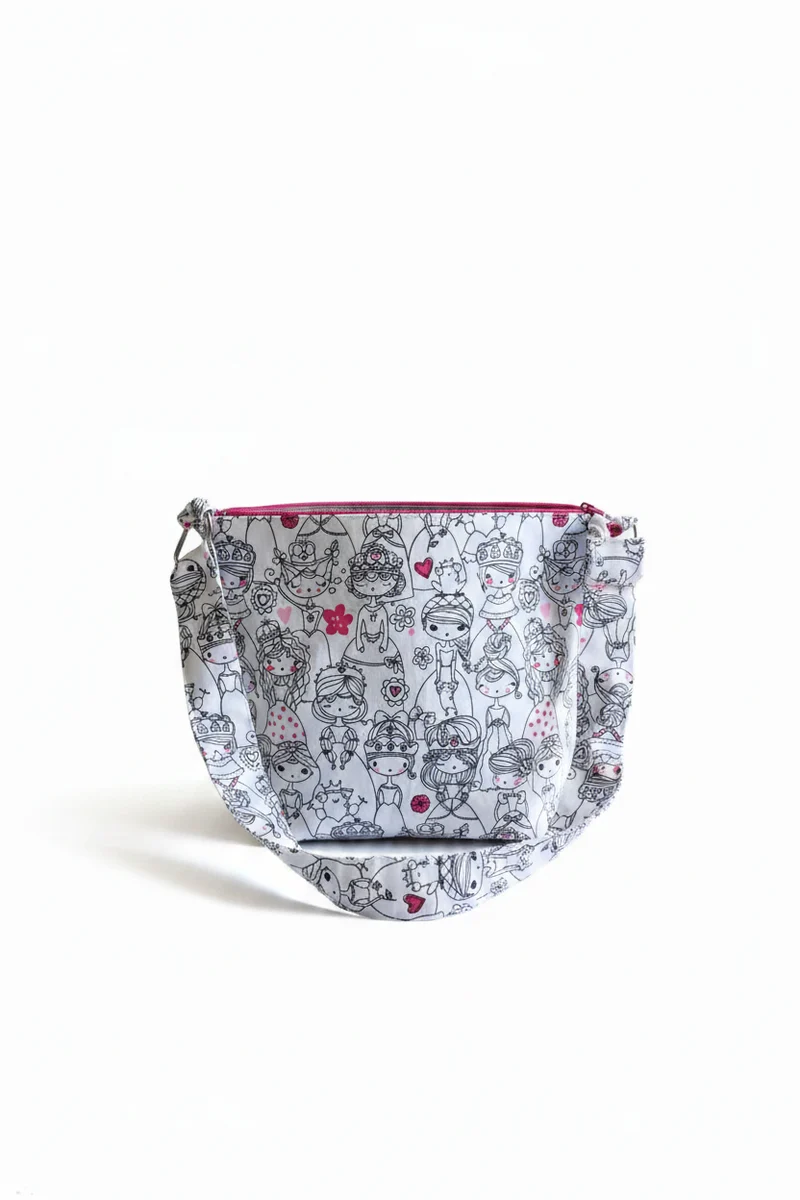Sac à bandoulière ajustable en tissu coloriable
