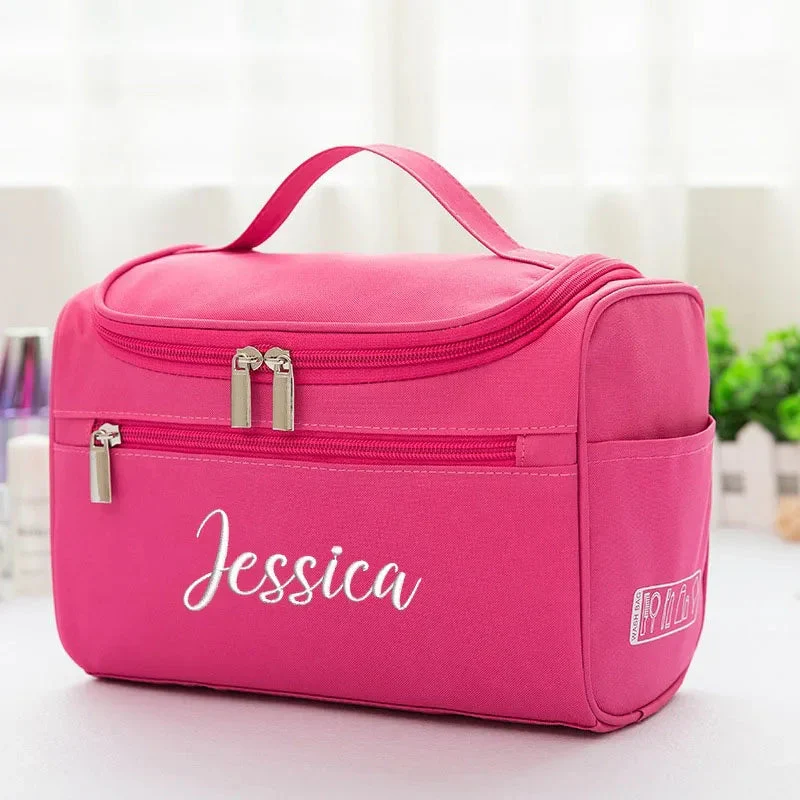 Trousse de Toilette Personnalisée Femme | Prénom Brodé Suspendu
