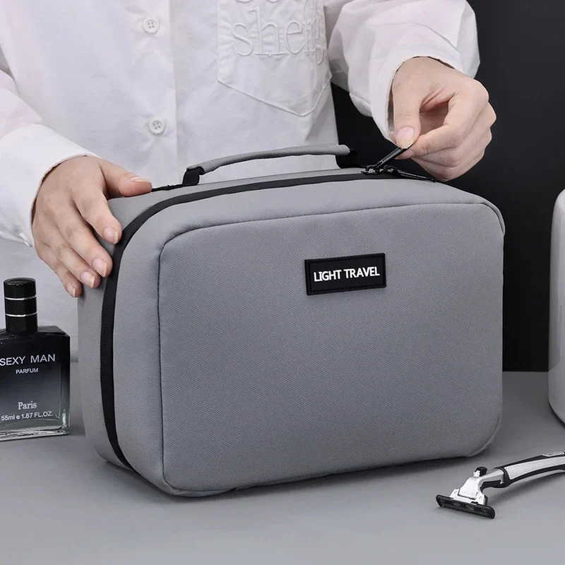 Trousse de Toilette Homme Grande | Poignée Pratique Tissu Oxford