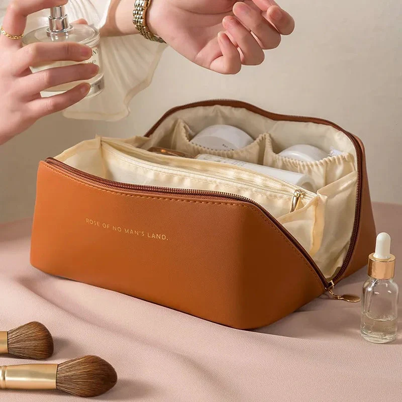 Trousse de Toilette Femme Ouverture Large | Accès Facile Produits Beauté