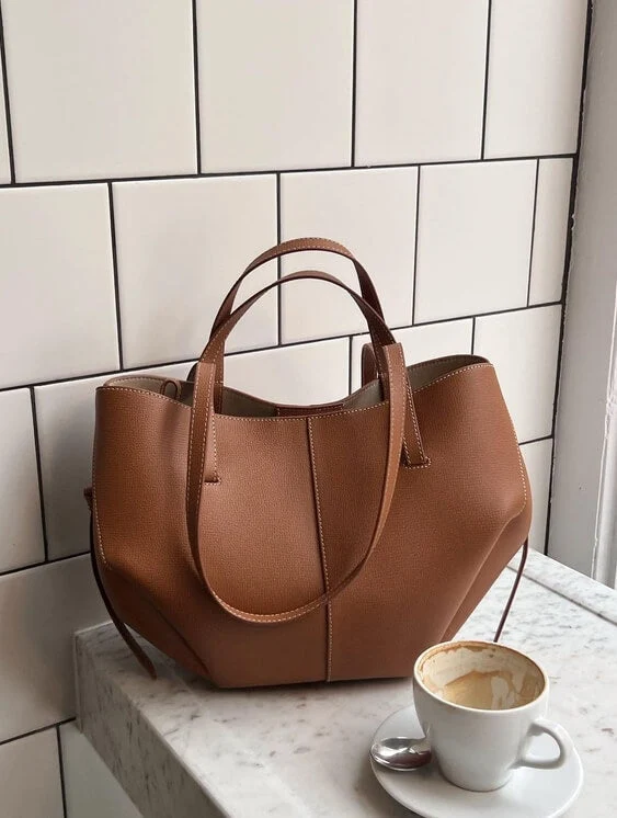 Sac Tote Vintage Femme | Grande Capacité Structurée