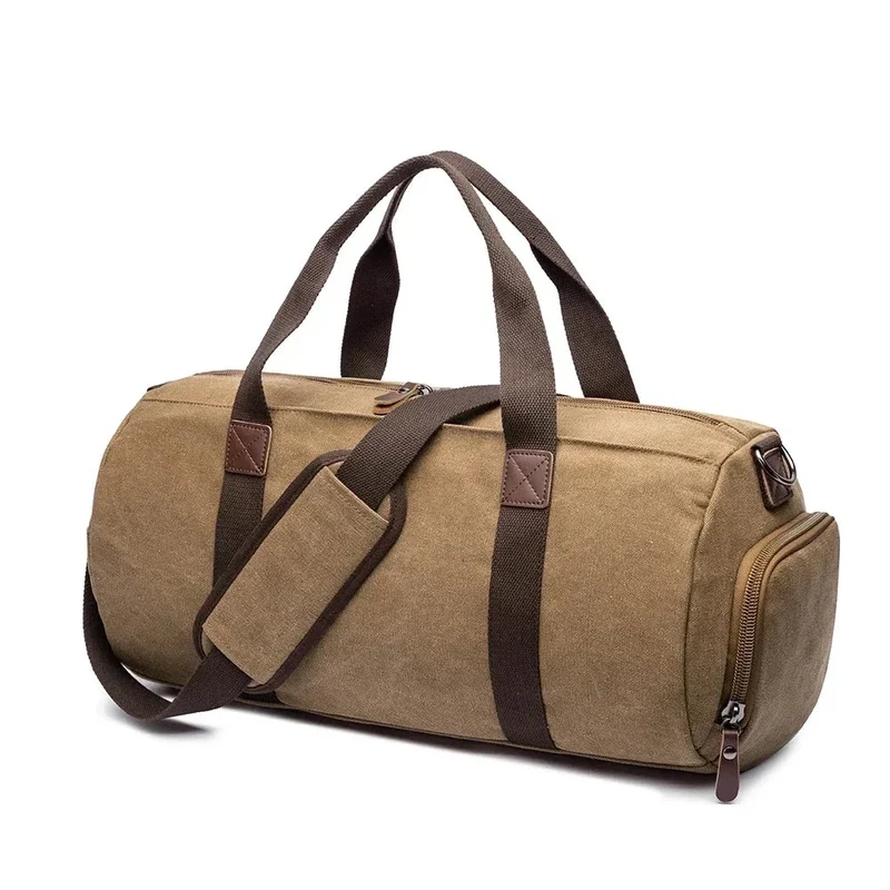 Sac Polochon Voyage Vintage | Toile Canvas Robuste