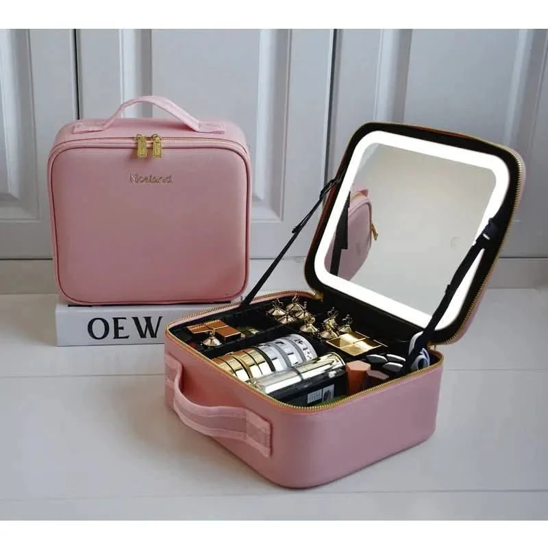 Sac Maquillage Portable Led | Miroir Lumineux Intégré