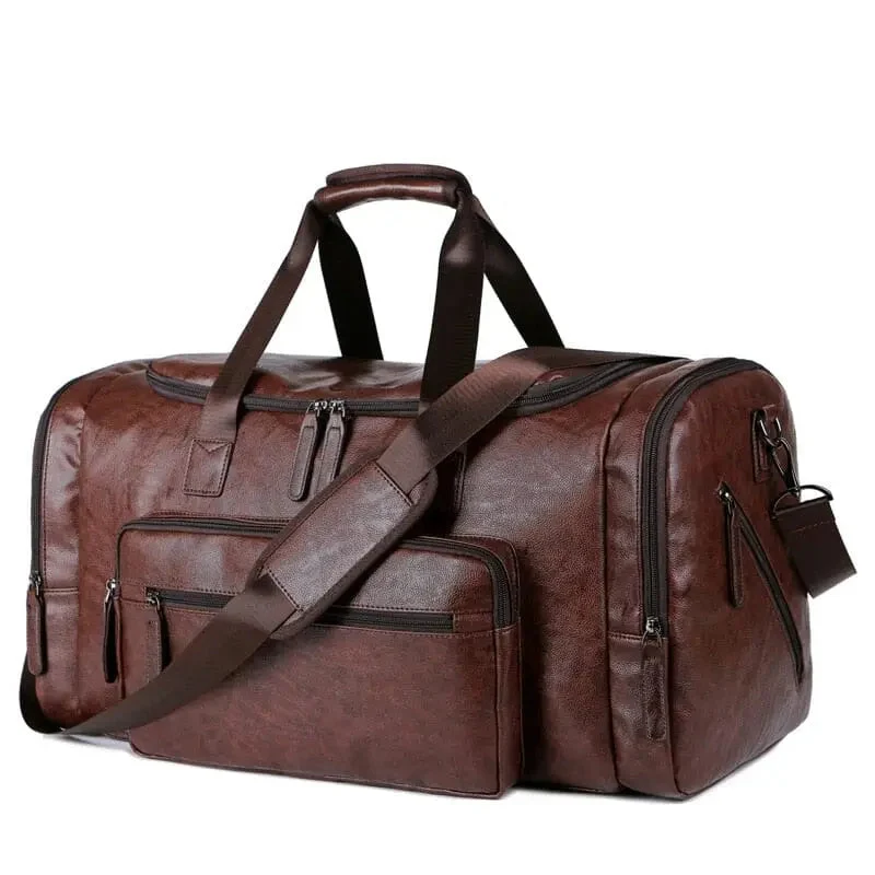 Sac de Voyage Vintage | Grande Capacité en Pu