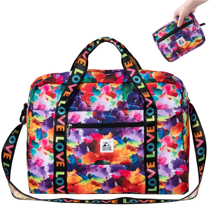 Sac de Voyage Pliable Léger | Motif Fleurs Colorées