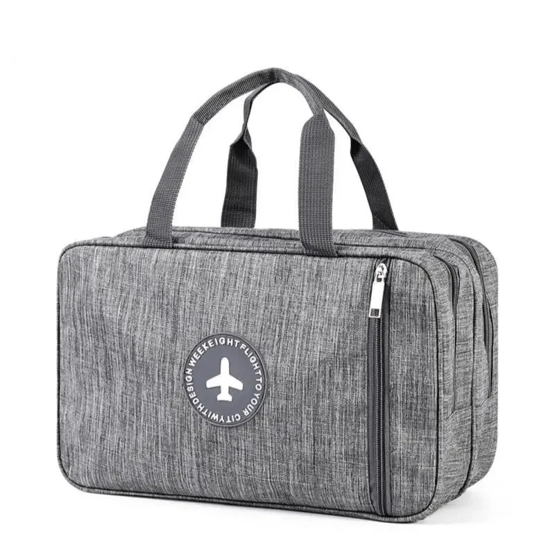Sac de Toilette Voyage Avion | Nylon Étanche Multi-Compartiments