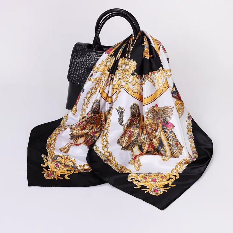 Foulard carré 90cm imprimé fantaisie (x10)#69