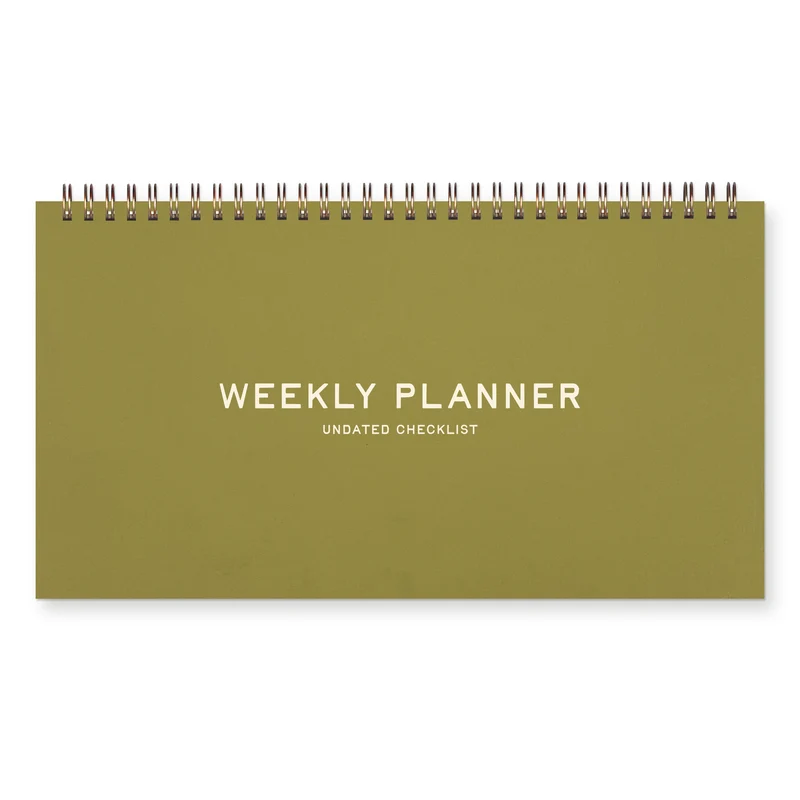 Planner hebdomadaire non daté « Checklist » — Chartreuse