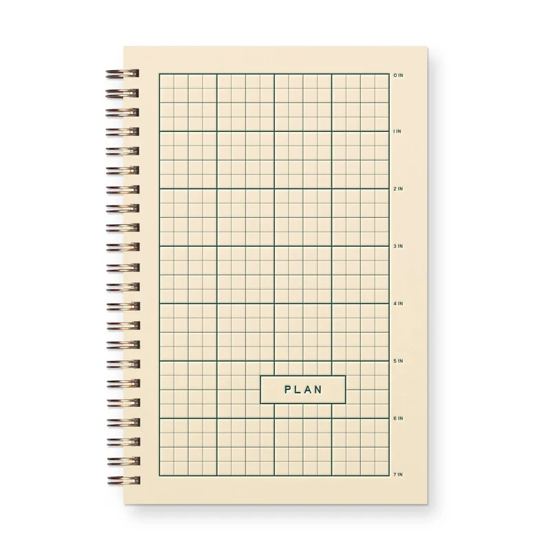Planner hebdomadaire non daté « Ruler Grid » — French Vanilla